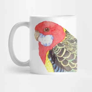 Eastern rosella watercolor - bird portrait painting Mug